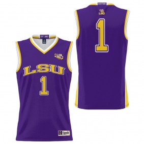 #1 LSU Tigers ProSphere Basketball Jersey Purple