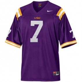 Youth LSU Tigers #7 Patrick Peterson Purple Football Jersey