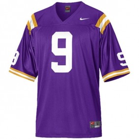 Youth LSU Tigers #9 Jordan Jefferson Purple Football Jersey