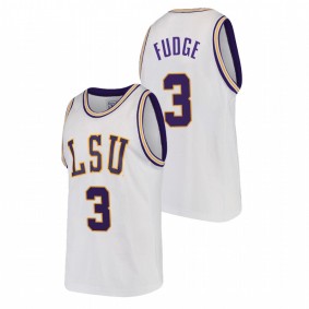 Alex Fudge #3 White LSU Tigers 2022 College Basketball Jersey